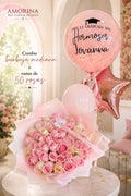 Combo graduada 50 rosas